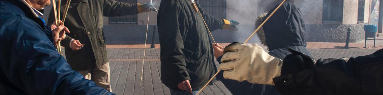 Miles de cohetes para la virgen de La Paz Miles de cohetes para la virgen de La Paz